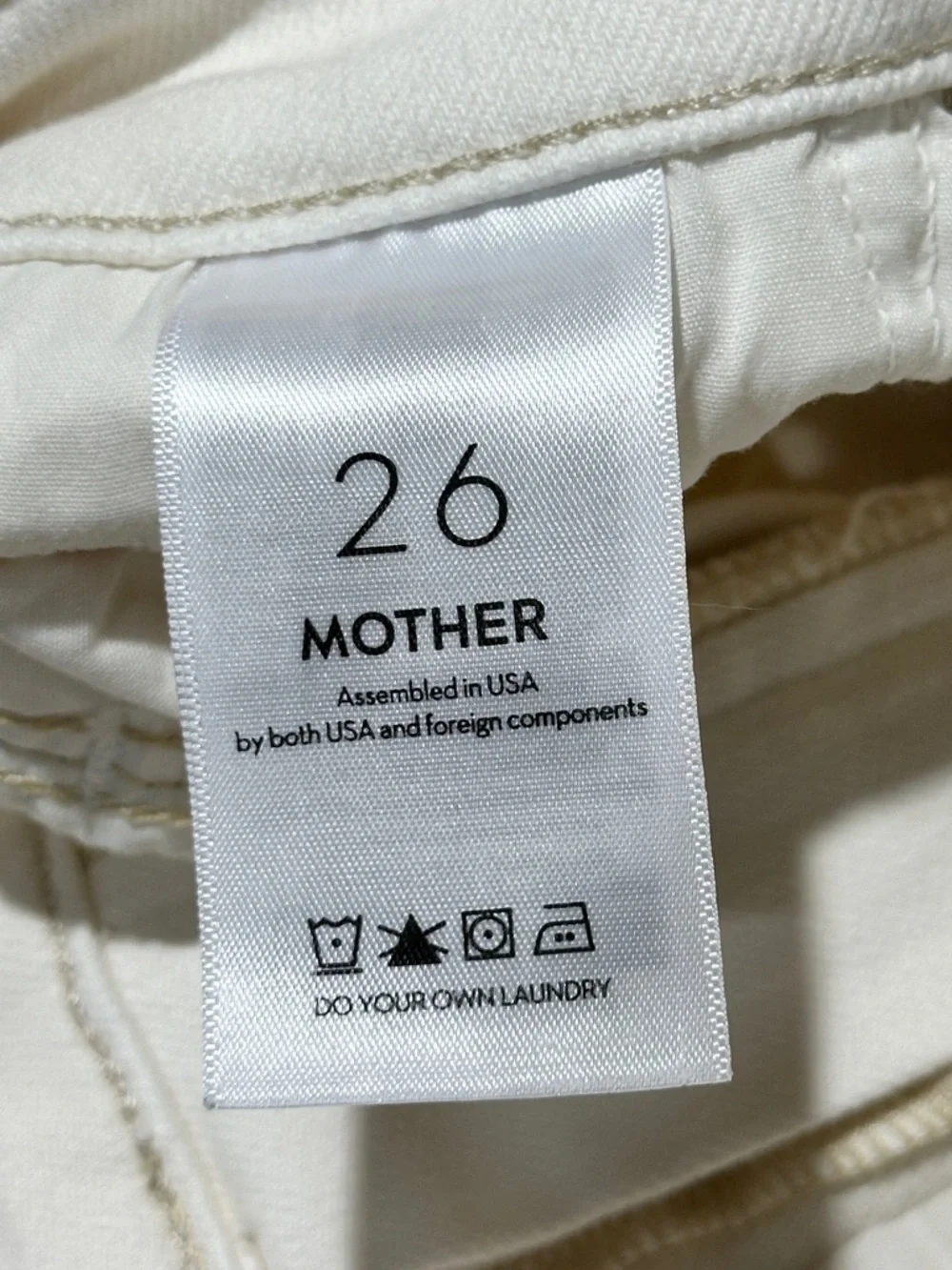Mother The Insider Crop Step Fray Jeans Cream Puffs - Picture 7 of 13